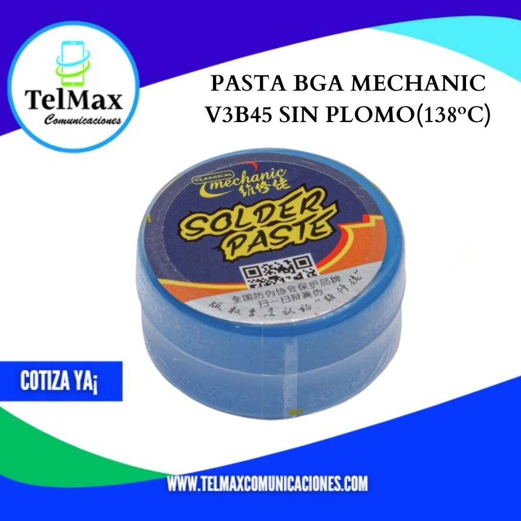 PASTA BGA MECHANIC V3B45 (SIN PLOMO)(138ºC)