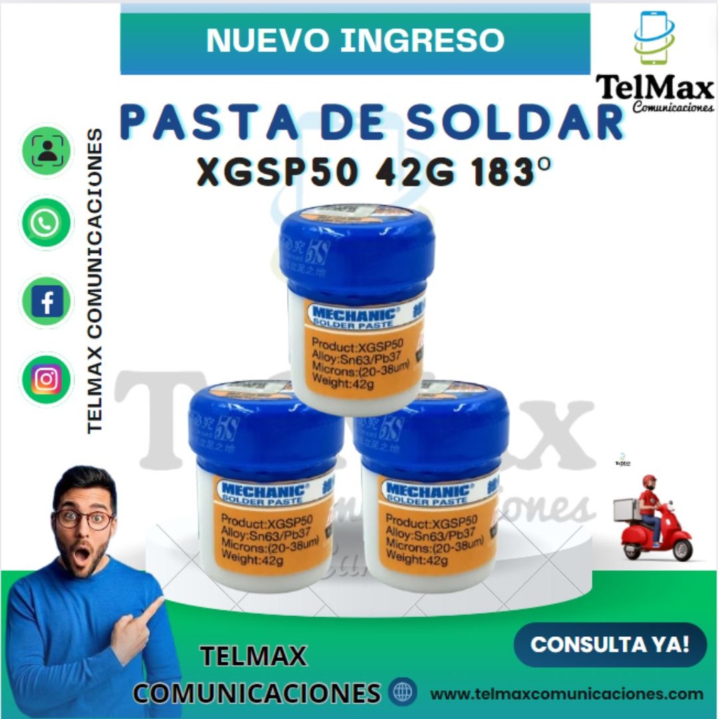 PASTA DE SOLDAR MECHANIC XGSP50 42G 183º