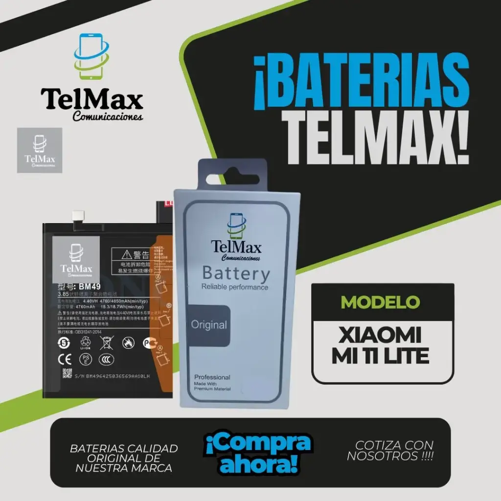 BATERIA PARA XIA MI 11 LITE (BP42) (AAA)