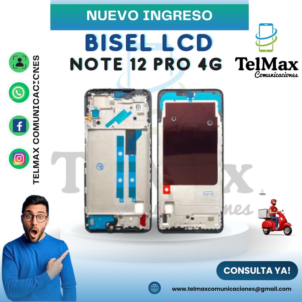 BISEL LCD PARA XIA NOTE 12 PRO 4G