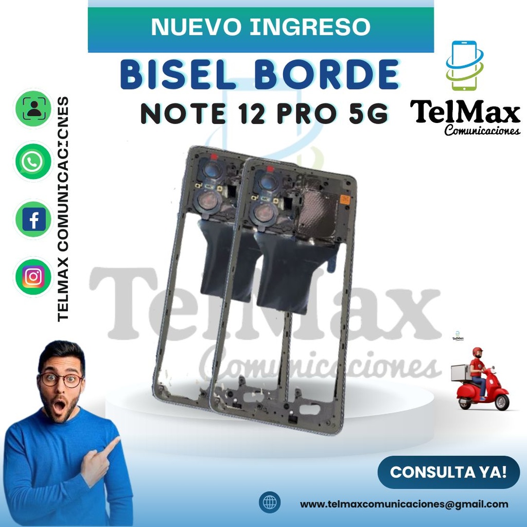 BISEL BORDE PARA XIA NOTE 12 PRO 5G