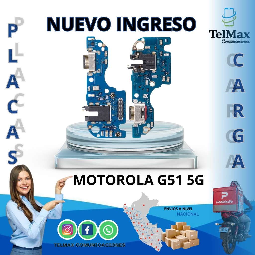 PLACA DE CARGA PARA MOTO G51 5G