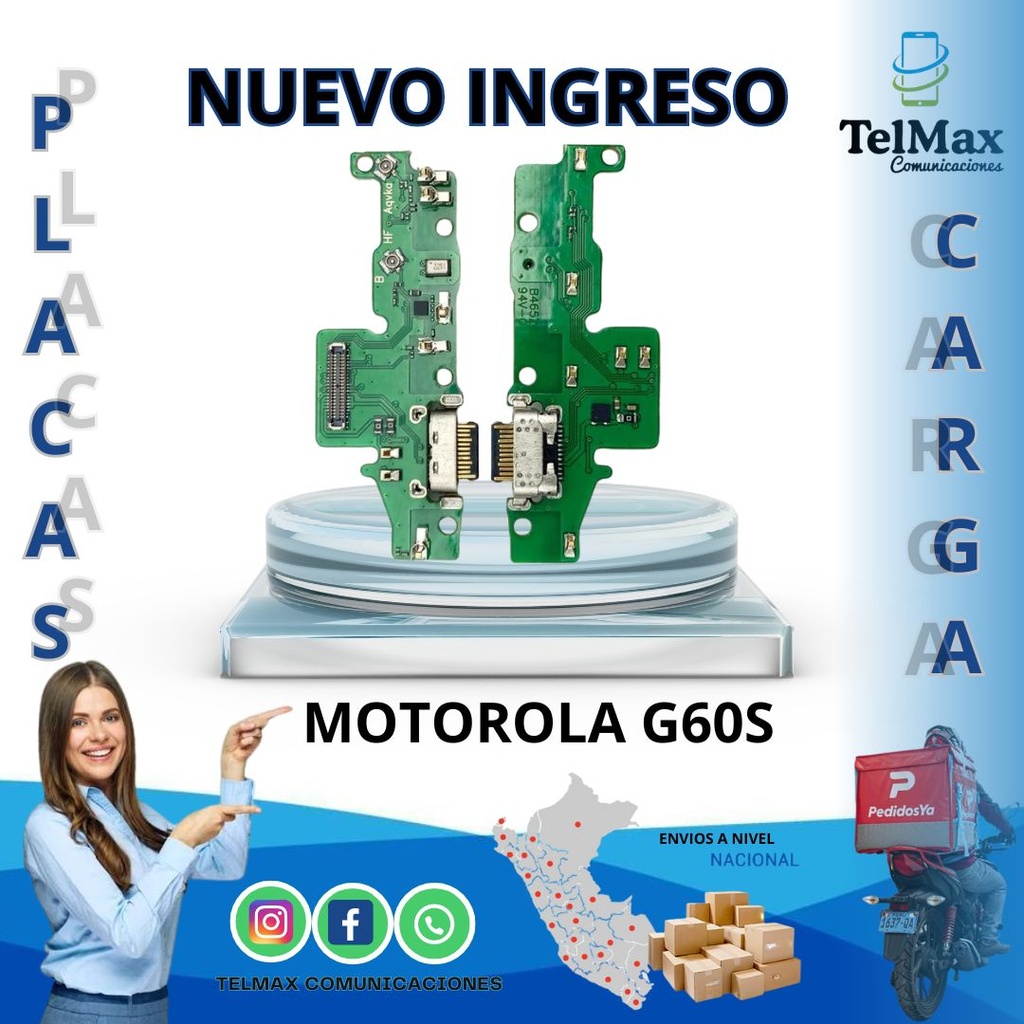 PLACA DE CARGA PARA MOTO G60S