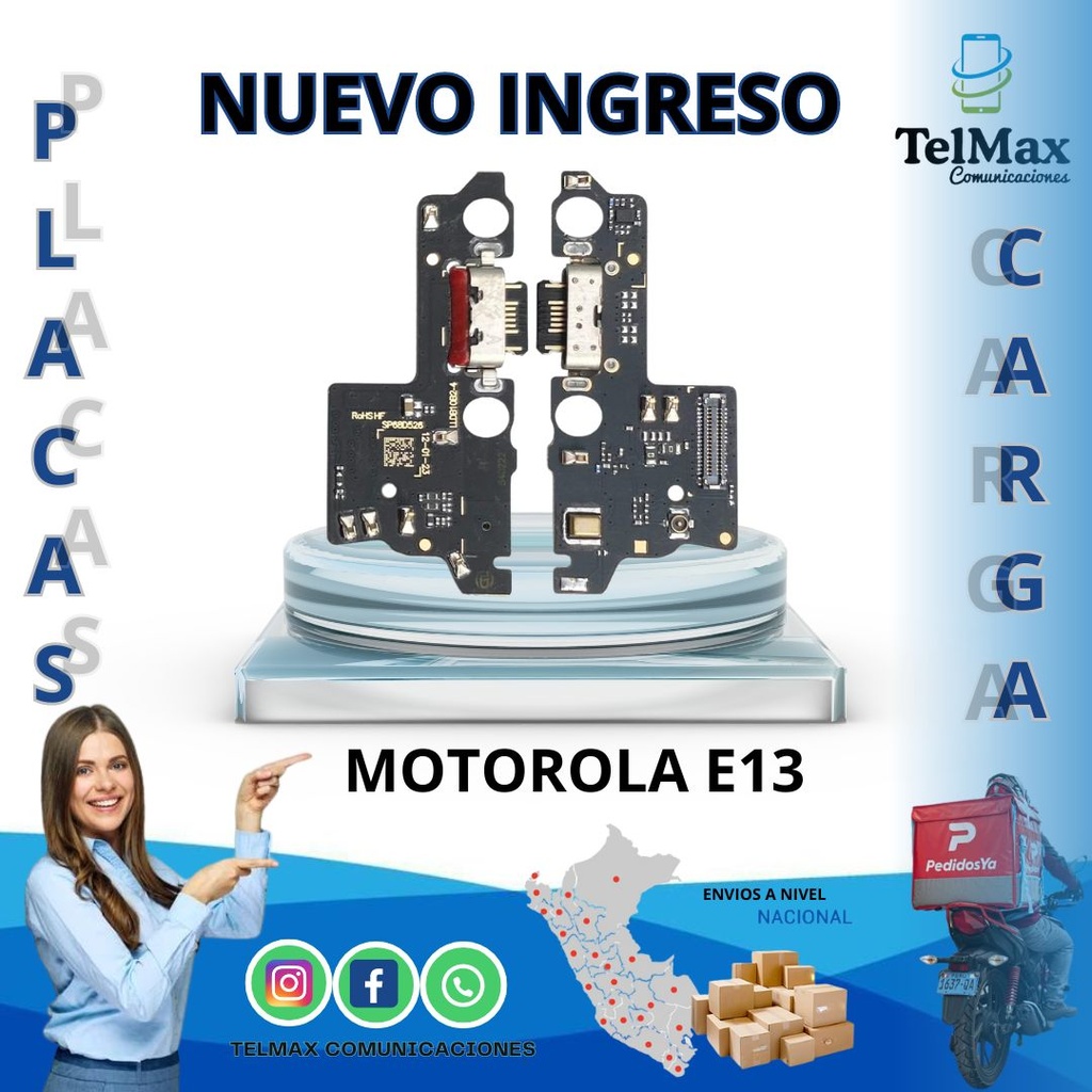 PLACA DE CARGA PARA MOTO E13