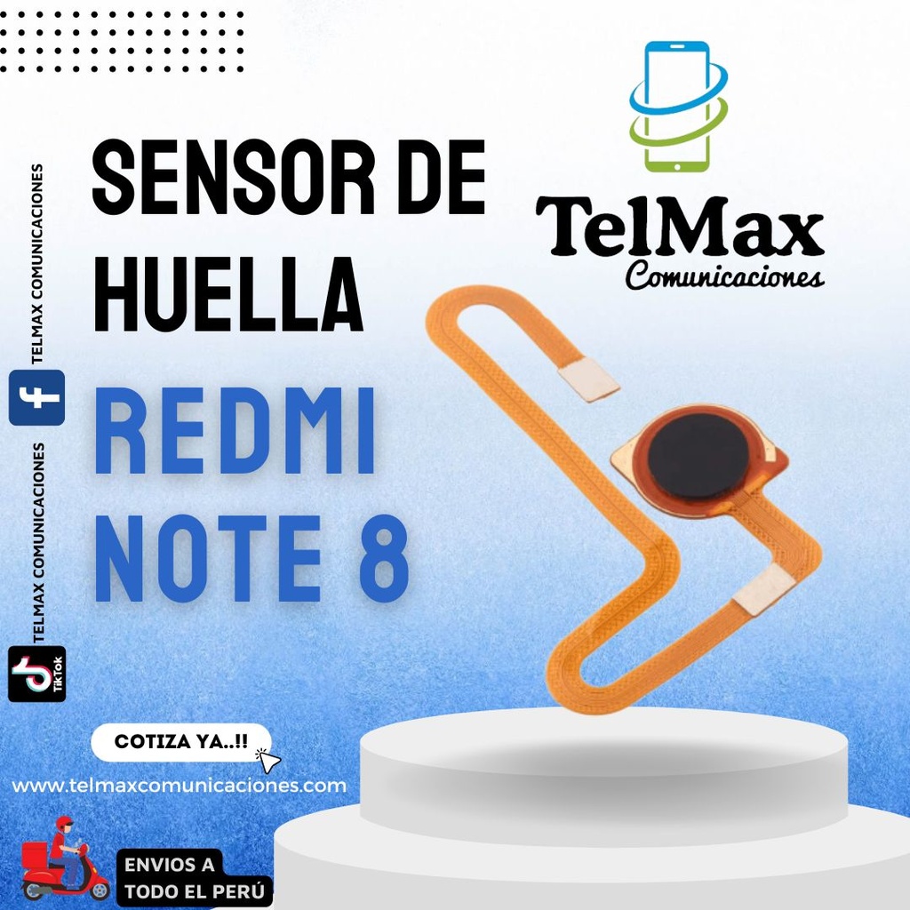 SENSOR DE HUELLA PARA REDMI NOTE 8
