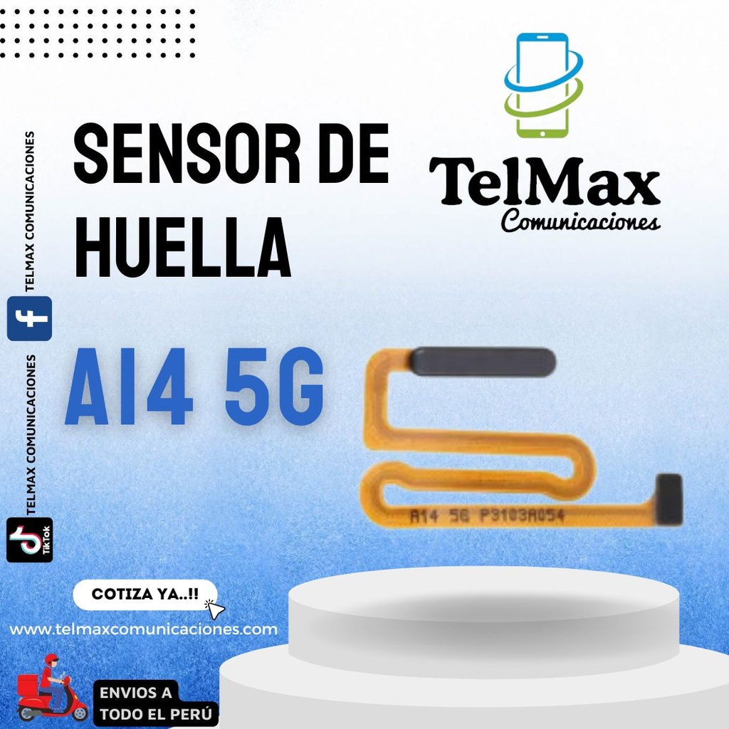 SENSOR DE HUELLA PARA SAM A14 5G (Negro)
