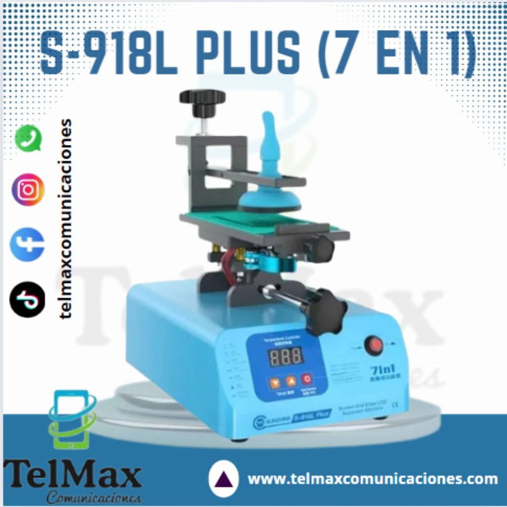 MAQUINA SEPARADORA LCD/TOUCH CURVOS SHUNSHINE S-918L PLUS -7 EN 1-360°