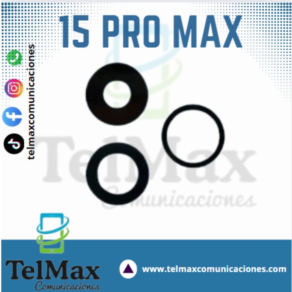 LENTE IPHONE 15 PRO MAX (JUEGO DE 3)