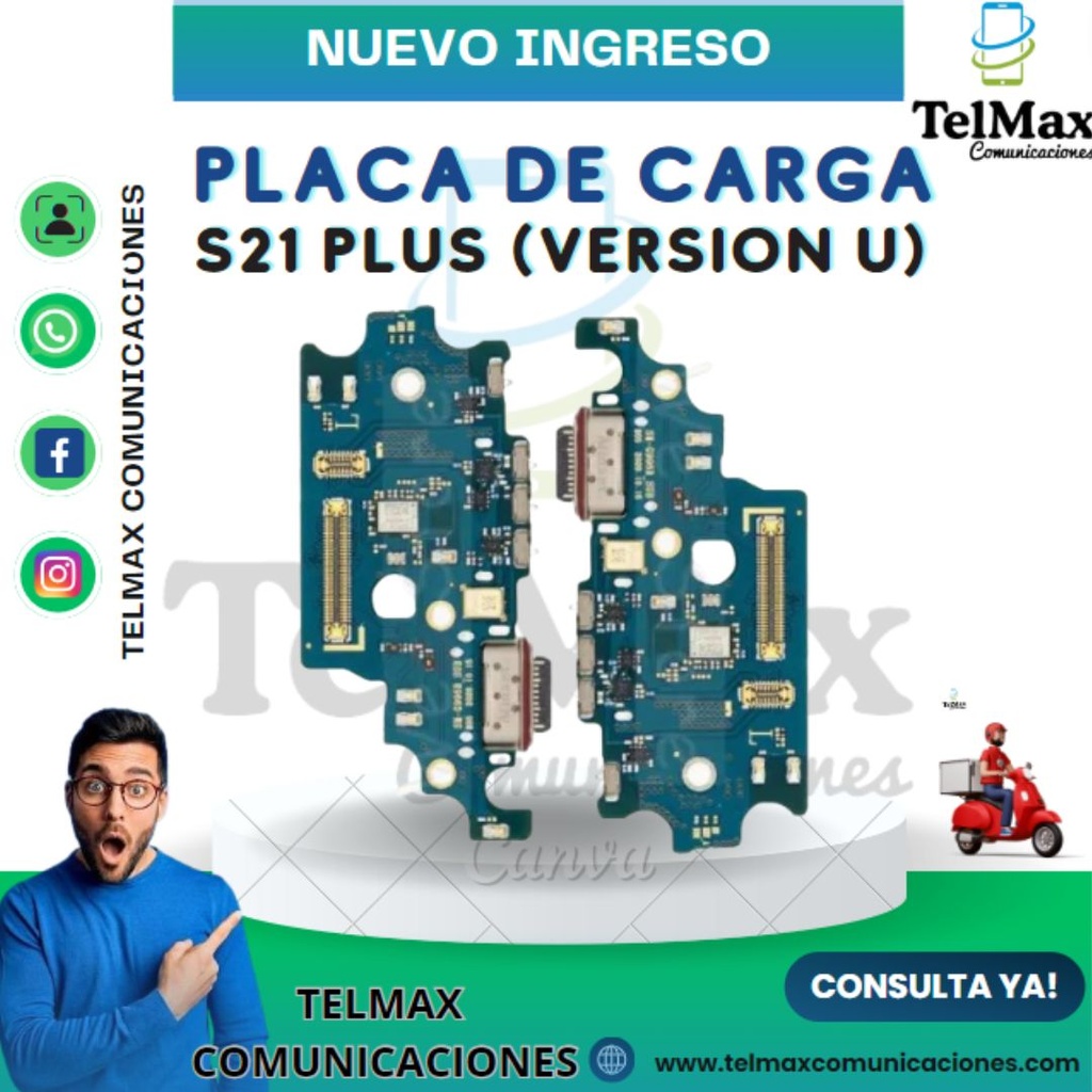 PLACA DE CARGA SAMSUNG S21 PLUS(VERSION U)