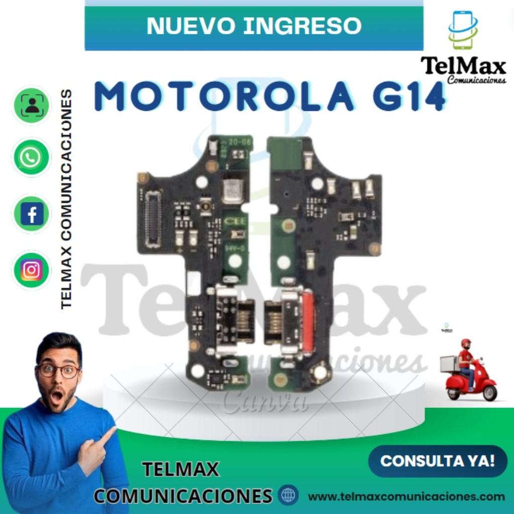 PLACA DE CARGA PARA MOTO G14