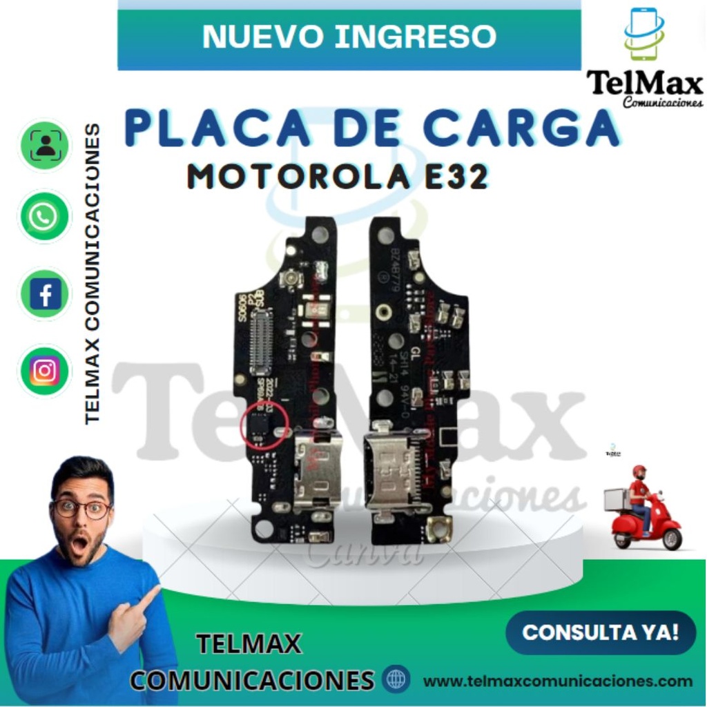 PLACA DE CARGA PARA MOTO E32