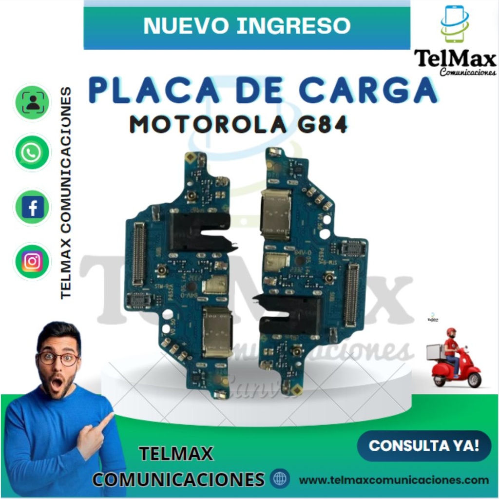 PLACA DE CARGA PARA MOTO G84