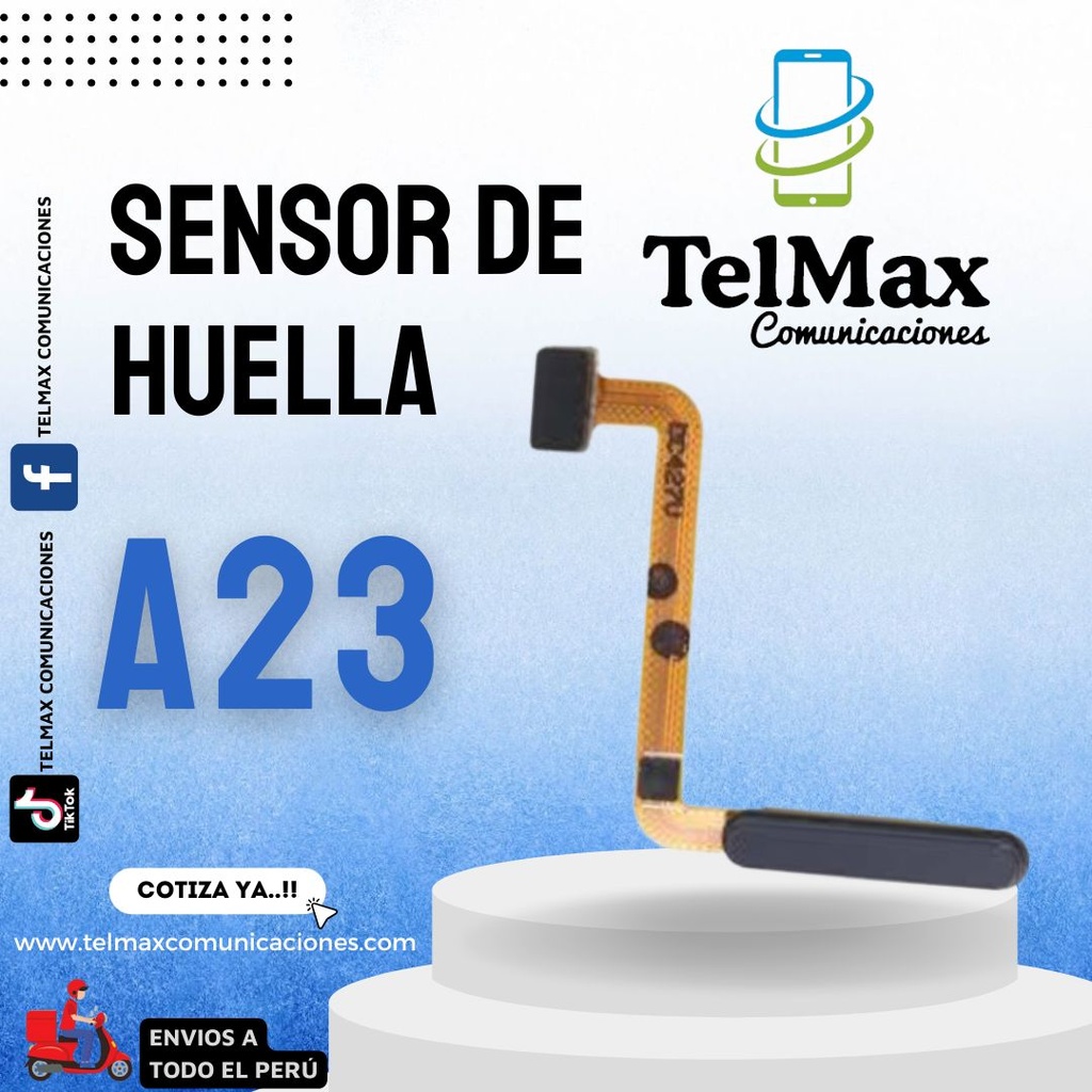 SENSOR DE HUELLA SAMSUNG A23 (Negro)