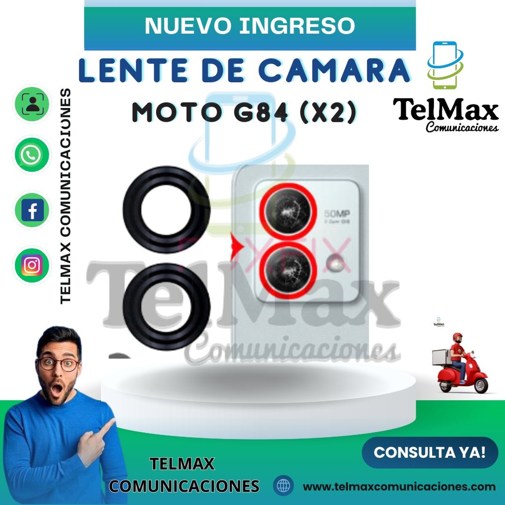 LENTE PARA MOTO G84 (JUEGO)