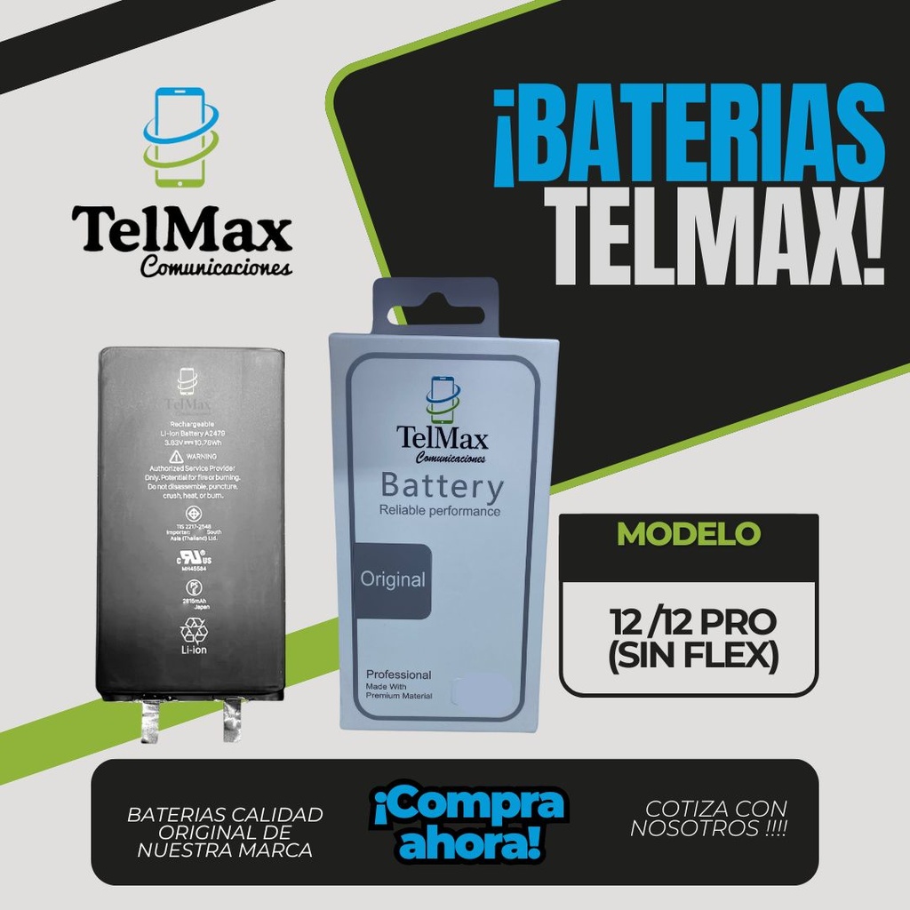 BATERIA PARA 12/ 12 PRO (CELDA) (Original)