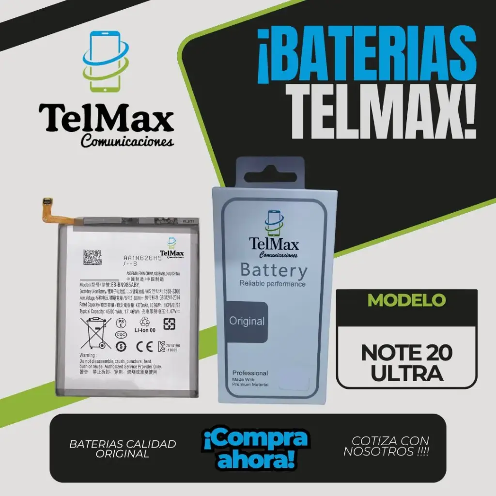 BATERIA PARA SAM NOTE 20 ULTRA (EB-BN985ABY)