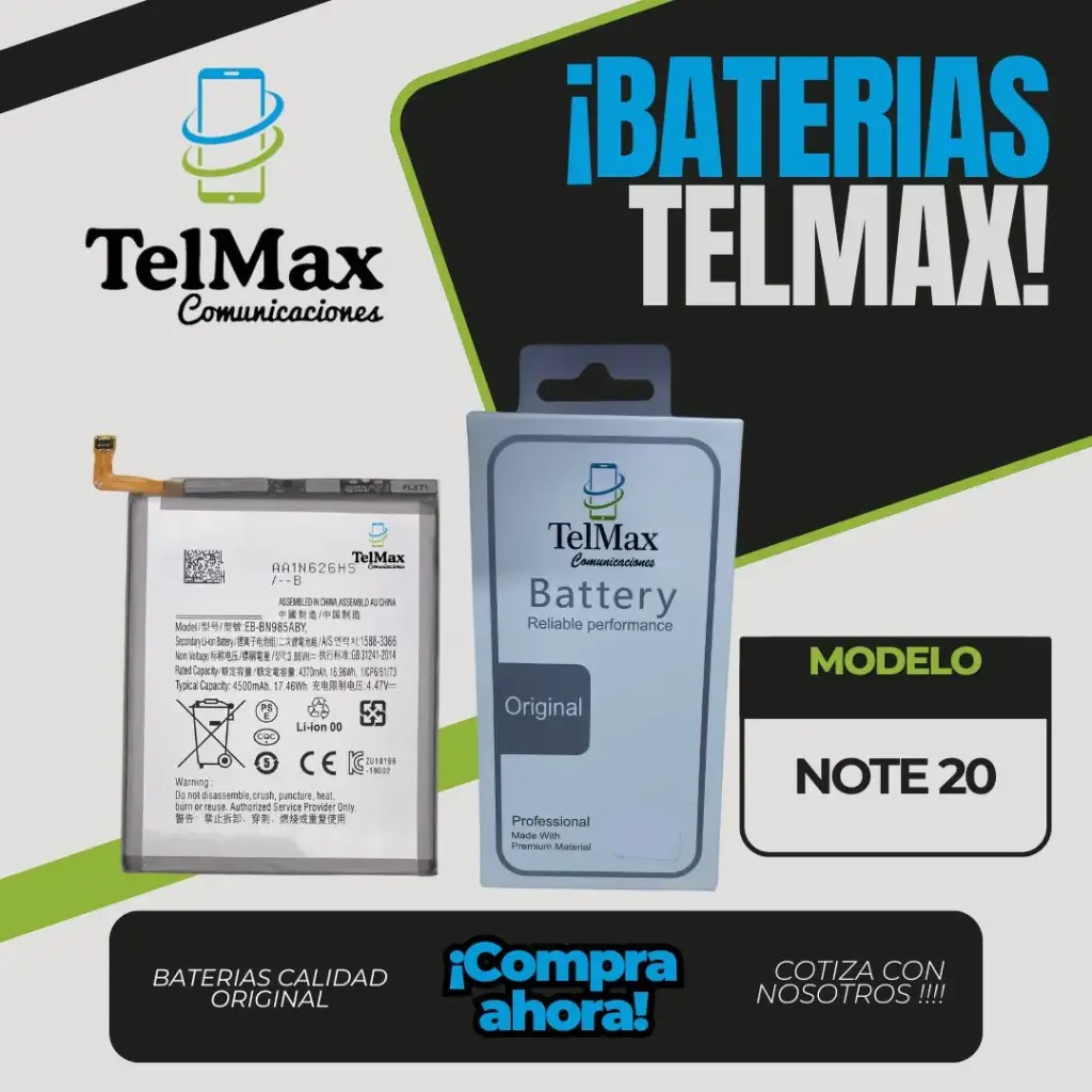 BATERIA PARA SAM NOTE 20 (EB-BN980ABY)