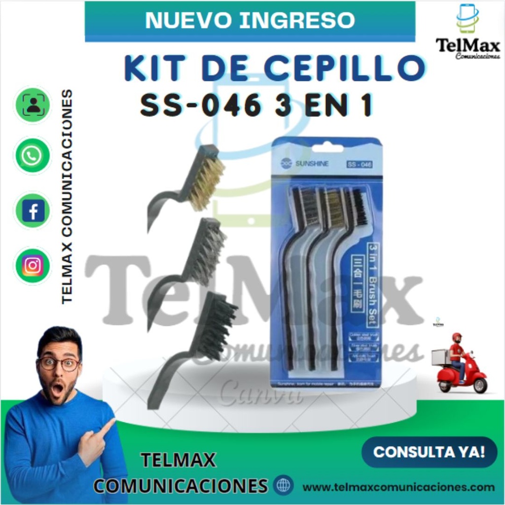 KIT DE CEPILLO SUNSHINE SS-046 3 EN 1