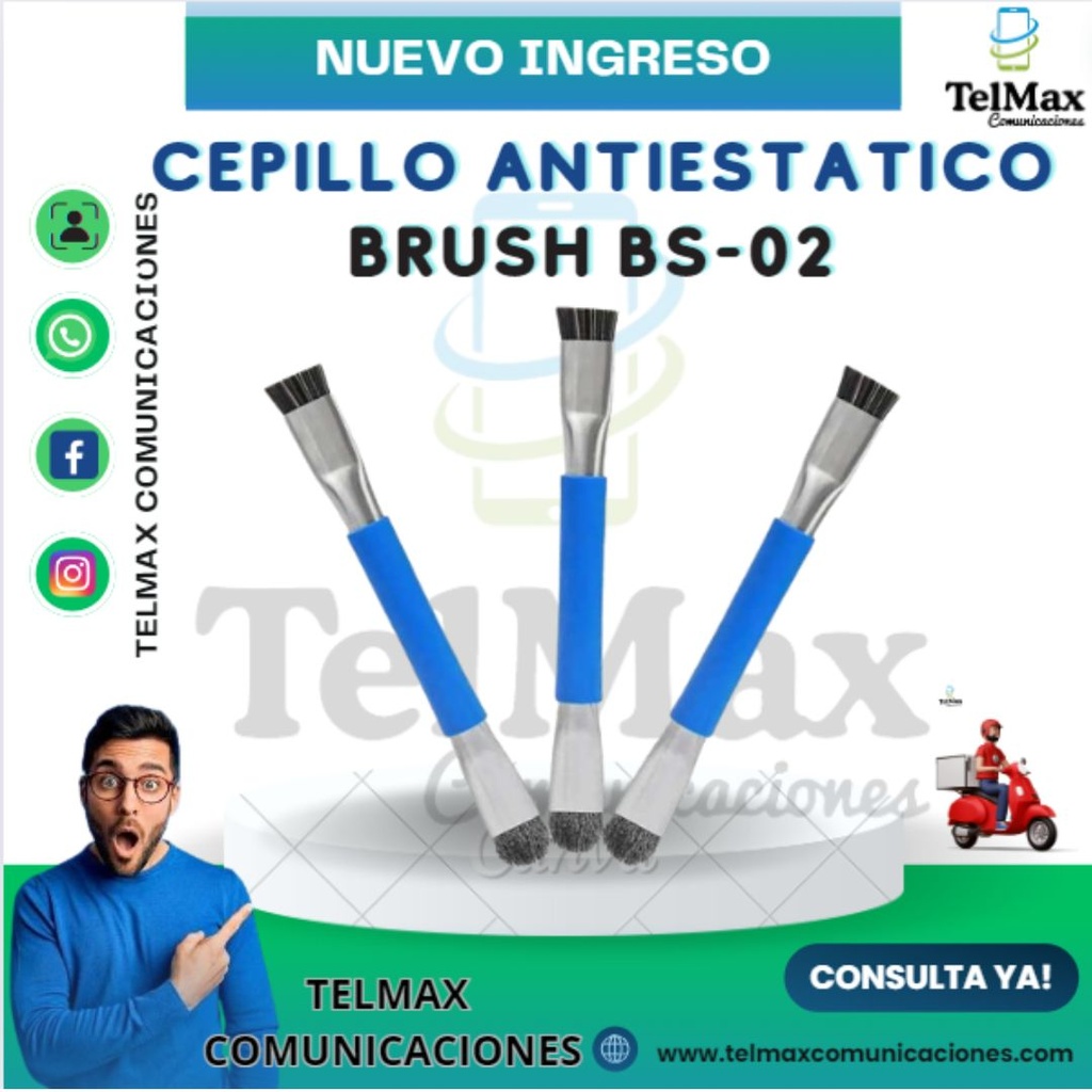 CEPILLO ANTIESTATICO DOBLE YOUKILO ON BRUSH BS-02