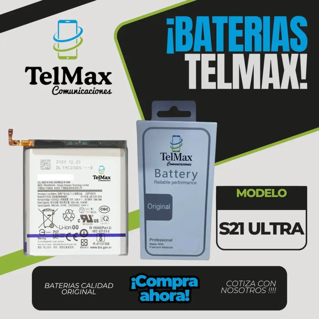 BATERIA PARA SAM S21 ULTRA 5G (EB-BG998ABY)