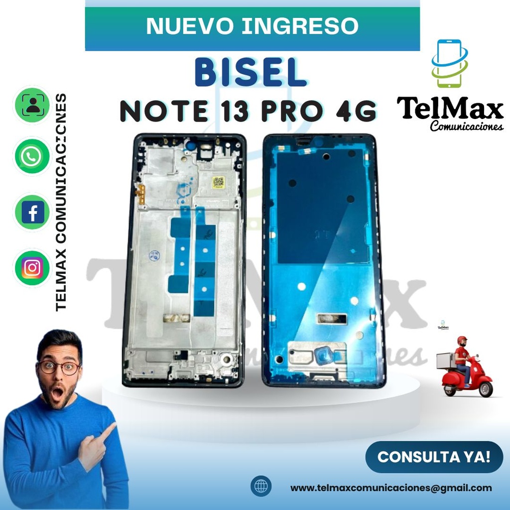 BISEL LCD + BORDE PARA XIA NOTE 13 PRO 4G