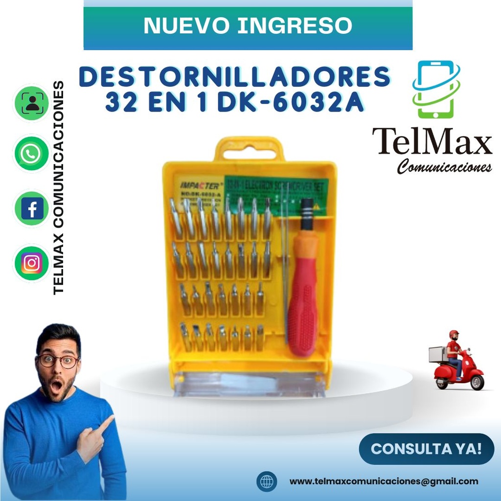 SET DE DESTORNILLADORES 32 EN 1 DK-6032A