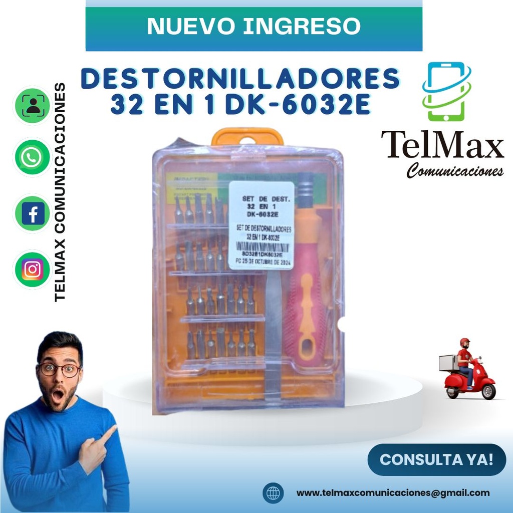 SET DE DESTORNILLADORES 32 EN 1 DK-6032E