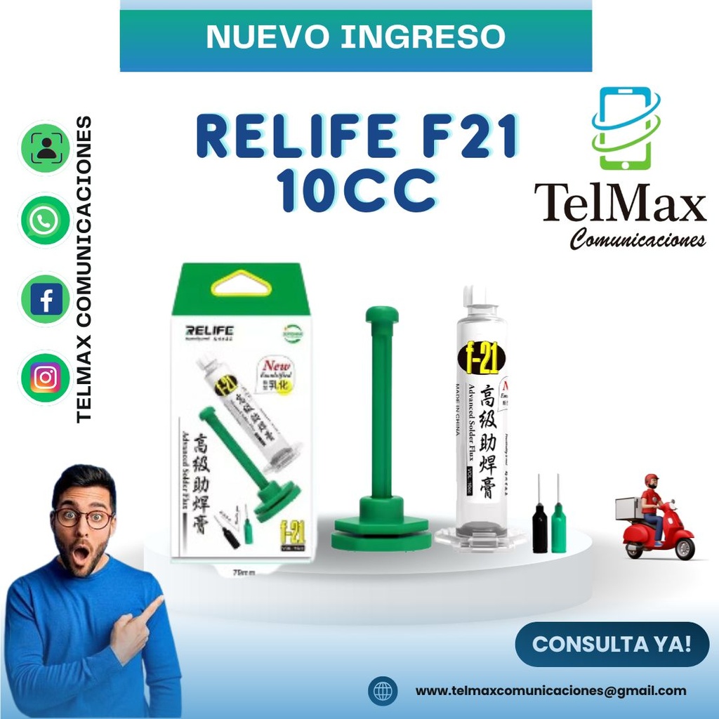 FLUX PASTA SIN PLOMO RELIFE F21 10CC