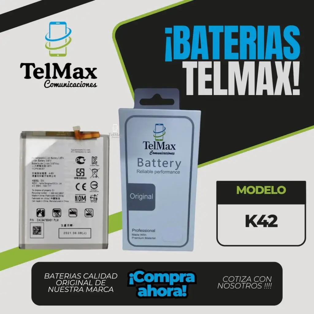 BATERIA PARA LG K42 (BL-T51)(AAA)
