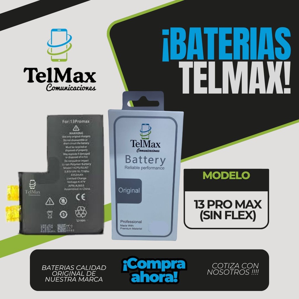 BATERIA IPHONE 13 PRO MAX (CELDA)(Original)