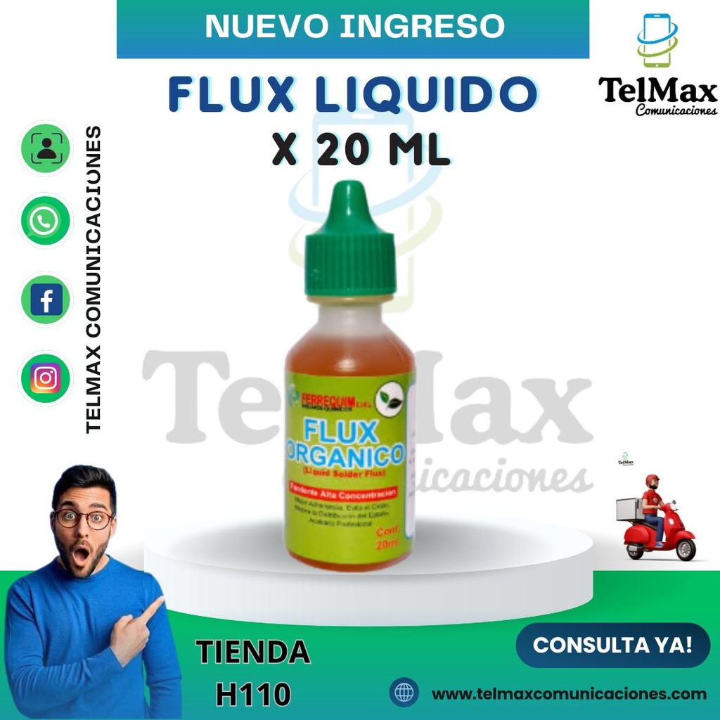 FLUX LIQUIDO ORGANICO GOTERO X 20 ML