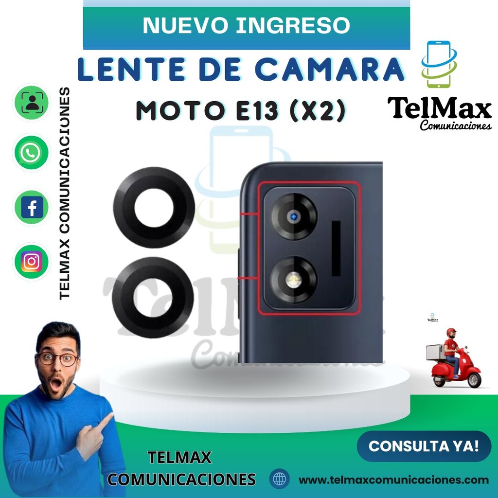 LENTE PARA MOTO E13 (X2)