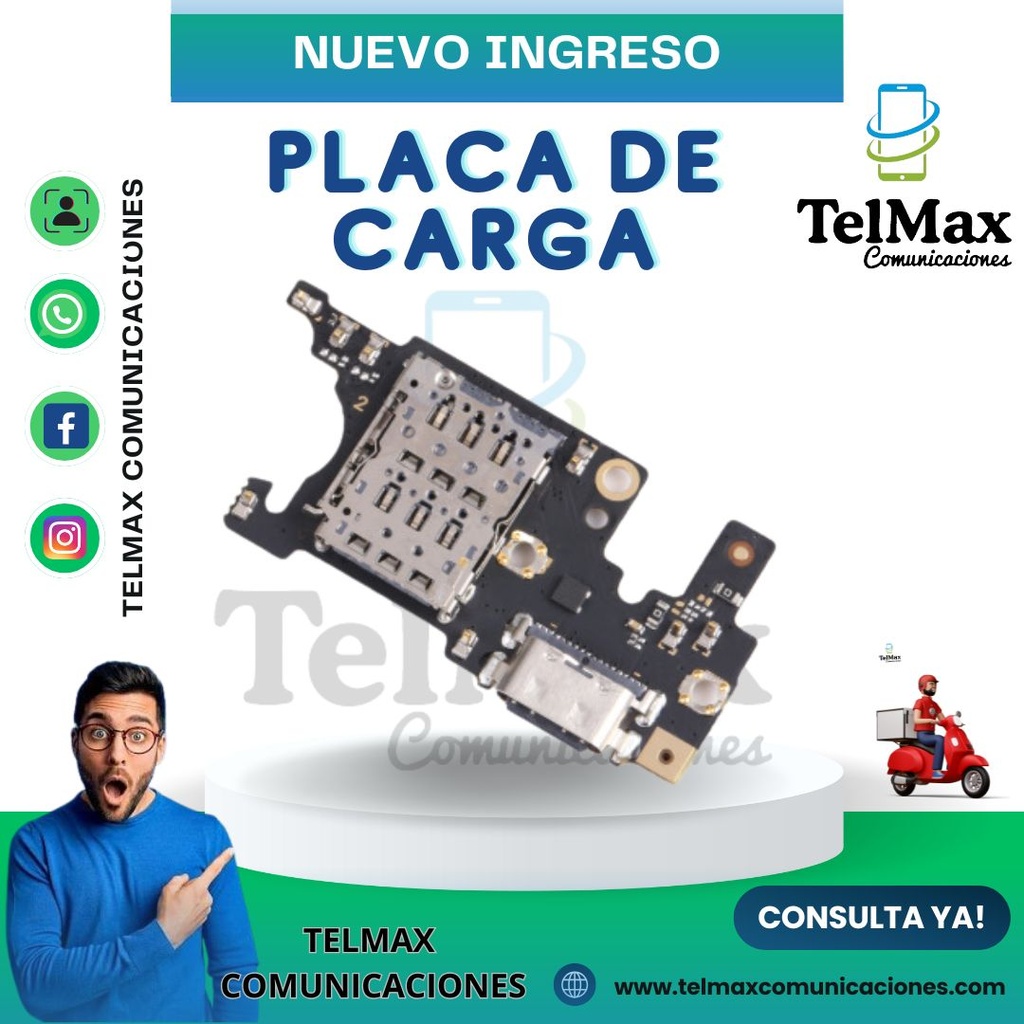 PLACA DE CARGA PARA MOTO EDGE 30 NEO