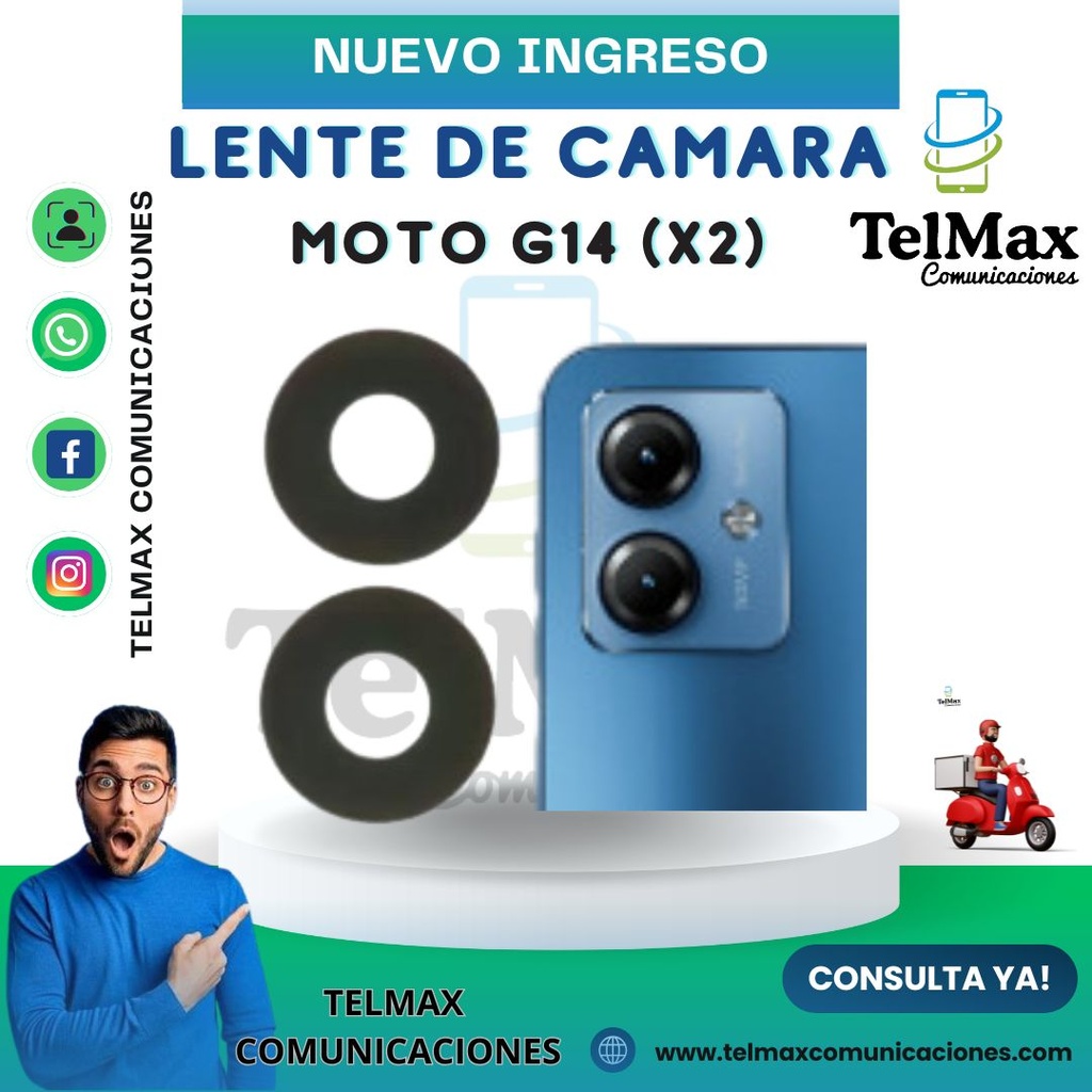 LENTE PARA MOTO G14 (X2)