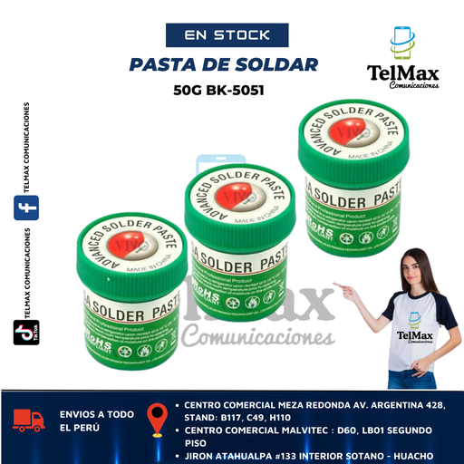 [PS50BK5051] PASTA DE SOLDAR 50G BK-5051