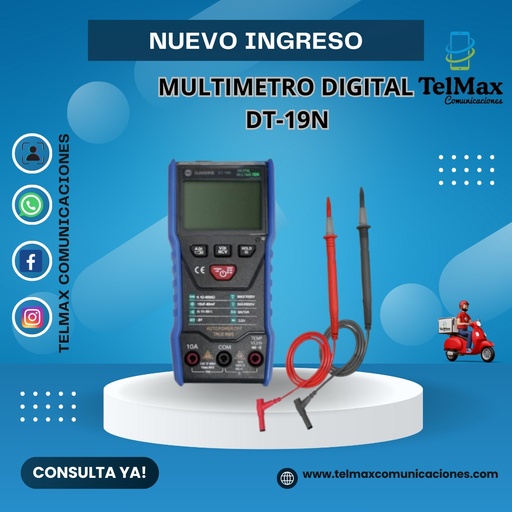 [MMD19N] MINI MULTÍMETRO DIGITAL DT-19N