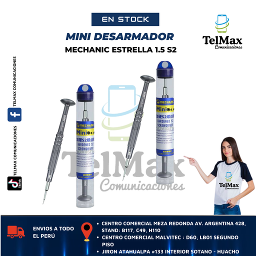 [MD15S2] MINI DESARMADOR MECHANIC ESTRELLA 1,5 MM S2
