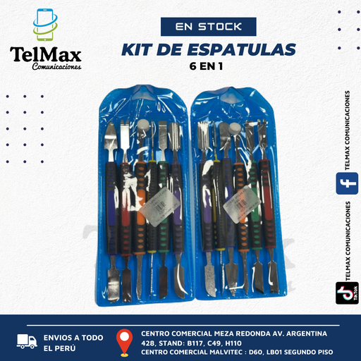 [KEPC] KIT DE ESPATULAS AIDA PARA DESARMAR CELULARES 6 EN 1