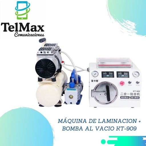 MÁQUINA DE LAMINACION + BOMBA AL VACIO KT-909