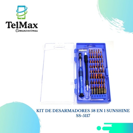[KDSS5117] KIT DE DESARMADORES 58 EN 1 SUNSHINE SS-5117