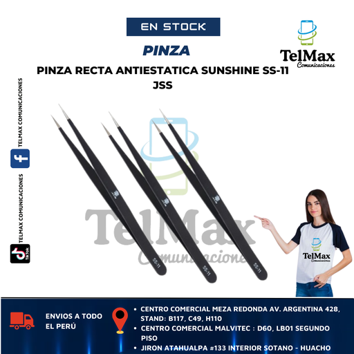 [PRATS11] PINZA RECTA ANTIESTATICA SUNSHINE SS-11 JSS