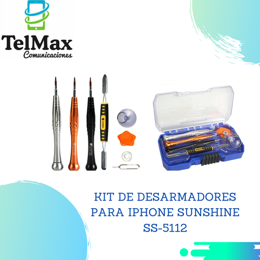 [KDSS5112] KIT DE DESARMADORES PARA IPHONE SUNSHINE SS-5112