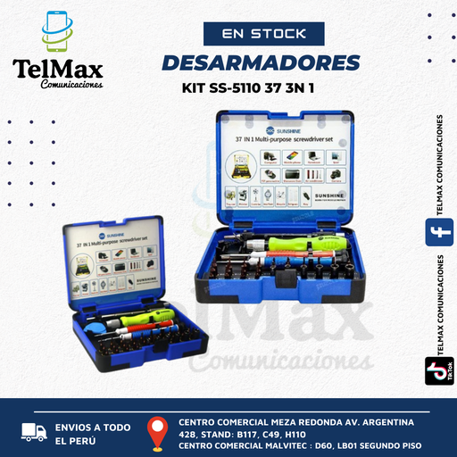 [KDSS5110] KIT DE DESTORNILLADORES SUNSHINE SS-5110