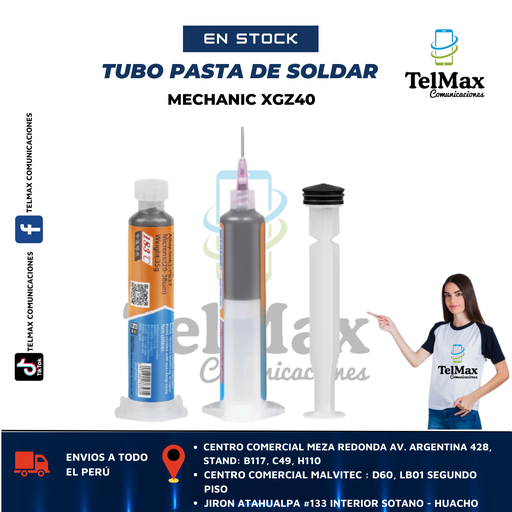 [TBDSM] TUBO PASTA DE SOLDAR MECHANIC XGZ40