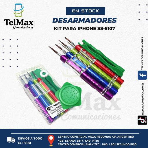 [DSHSS5107] KIT DESARMADOR SUNSHINE SS-5107 IPHONE