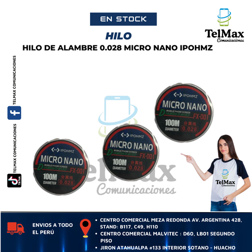 [HMN0.028] HILO DE ALAMBRE 0.028 MICRO NANO IPHONE