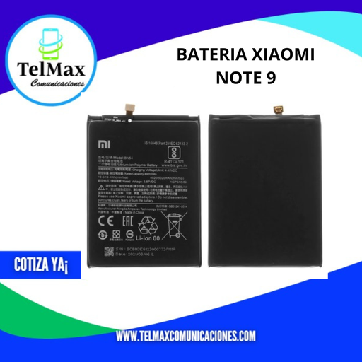 BATERIA XIAOMI NOTE 9/ REDMI 9/ NOTE 9T (BN54)