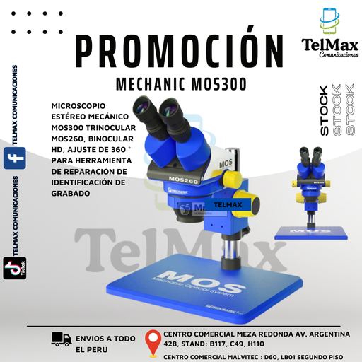 [MIMOS300] MICROSCOPIO MECHANIC MOS300+CAMARA2K-M12