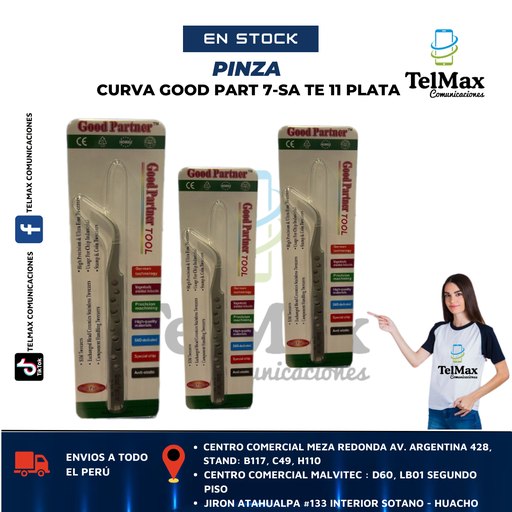 [PS7SATE11] PINZA CURVA GOOD PART 7-SA TE 11 PLATA