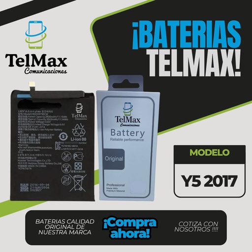 BATERIA PARA Y5 2017 - 2018 - 2019/ Y6 2019